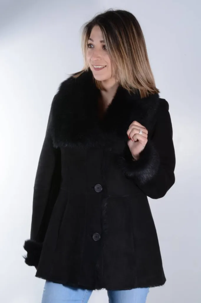 peau lainée toscane noire femme