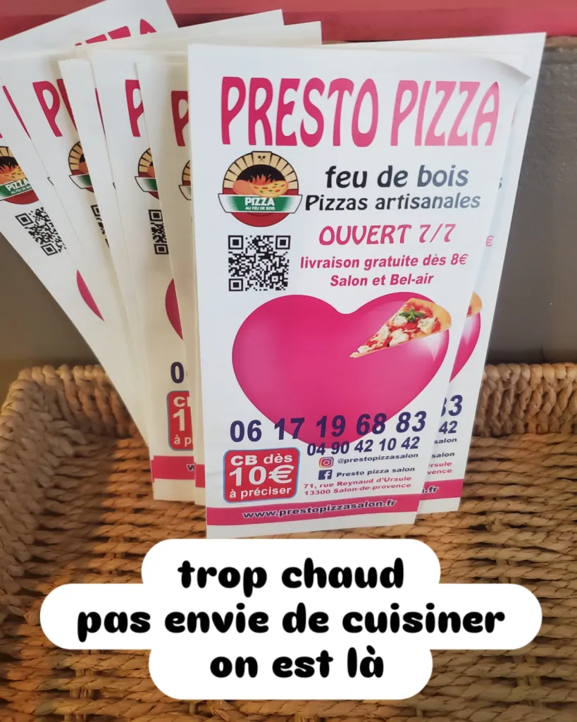 Ingrédient supplémentaire pour vos pizzas  de chez Presto salon