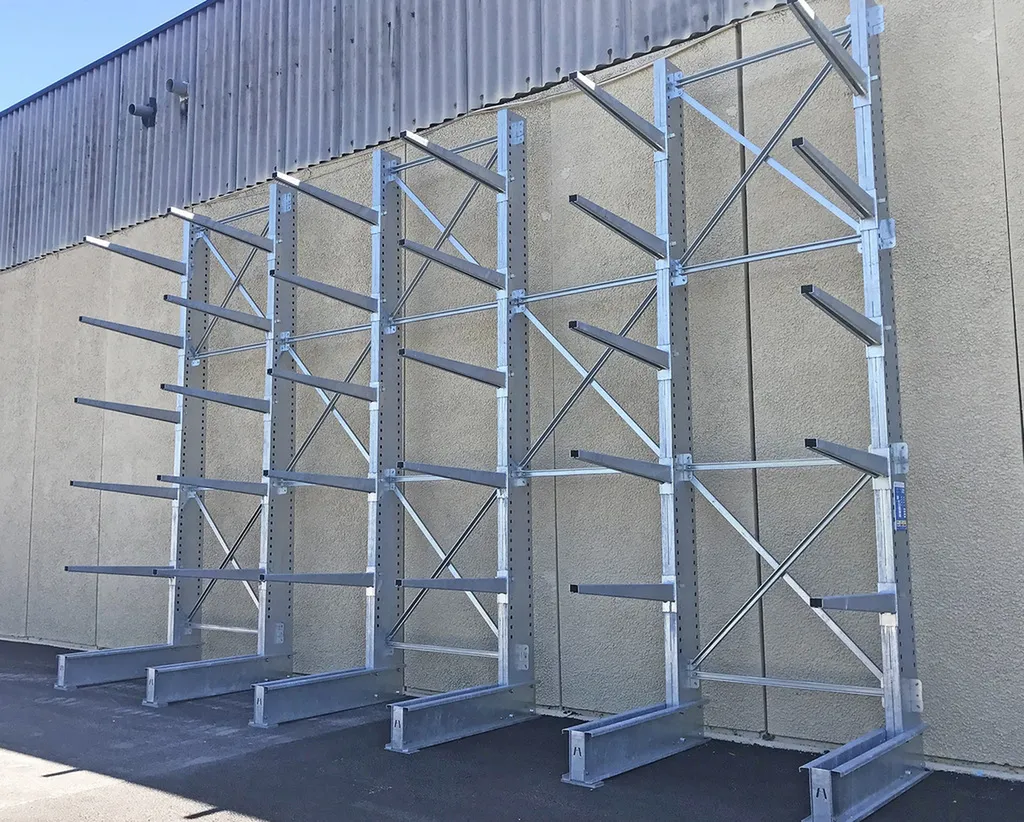 rayonnage cantilever galvanisé à chaud pour l'extérieur à Montpellier