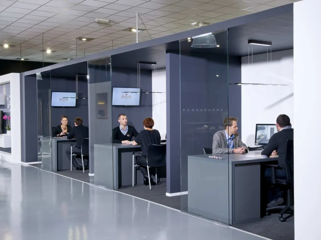 reportages photo en entreprise à Lyon espace de vente cuisines AVIVA