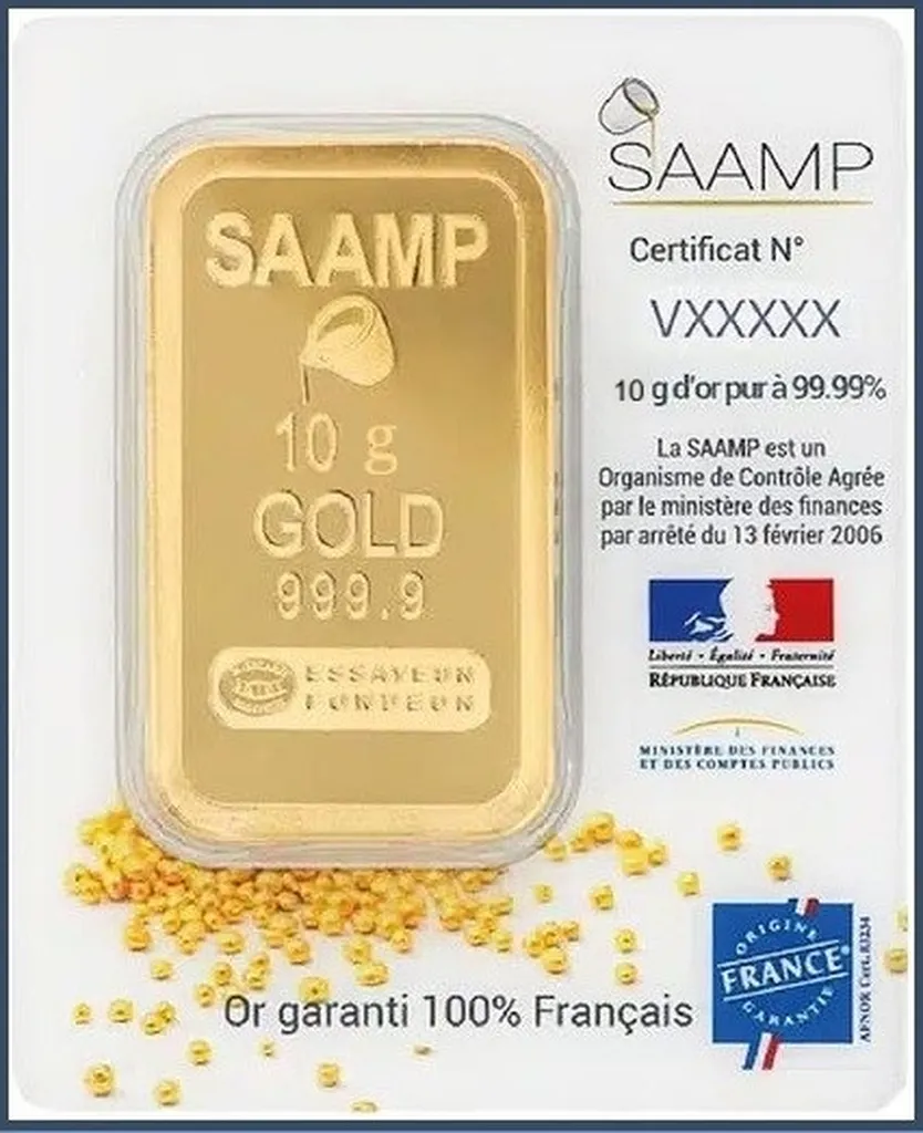 Or investissement. Lingotins