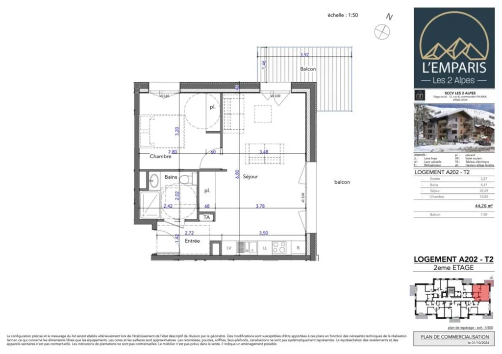 Appartement 2 pièces skis aux pieds au cœur de la station Les 2 Alpes