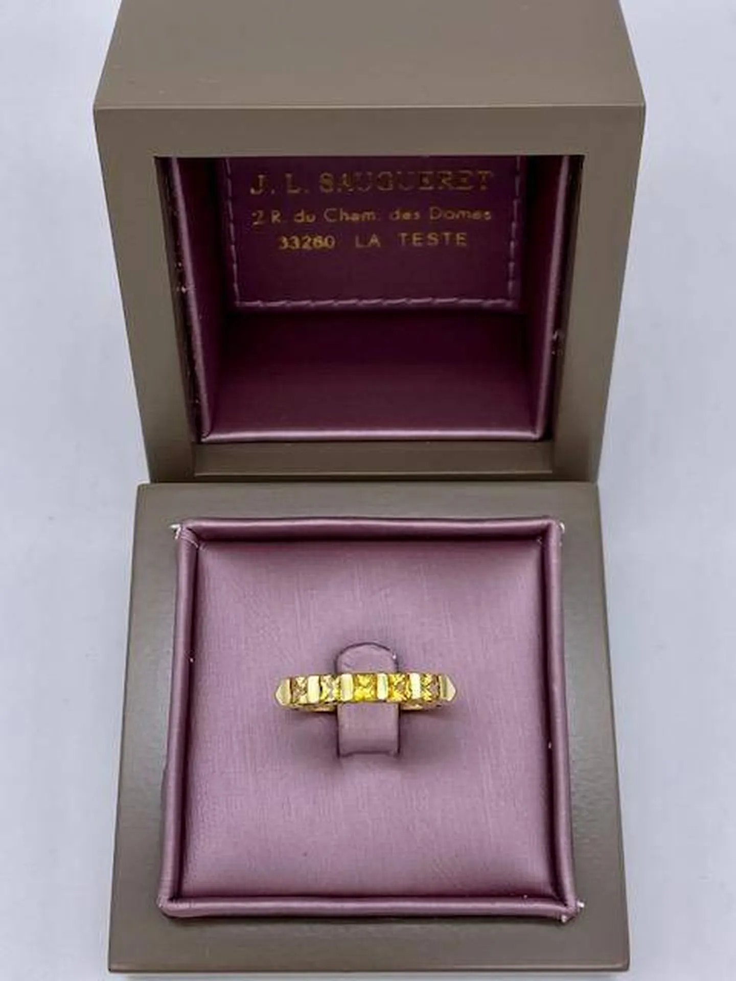 Bague or 750/1000ème et saphirs jaunes occasion Or Ligne Marcheprime Bassin d'Arcachon