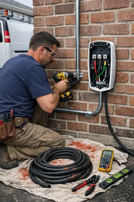 Installation de borne de recharge Tesla