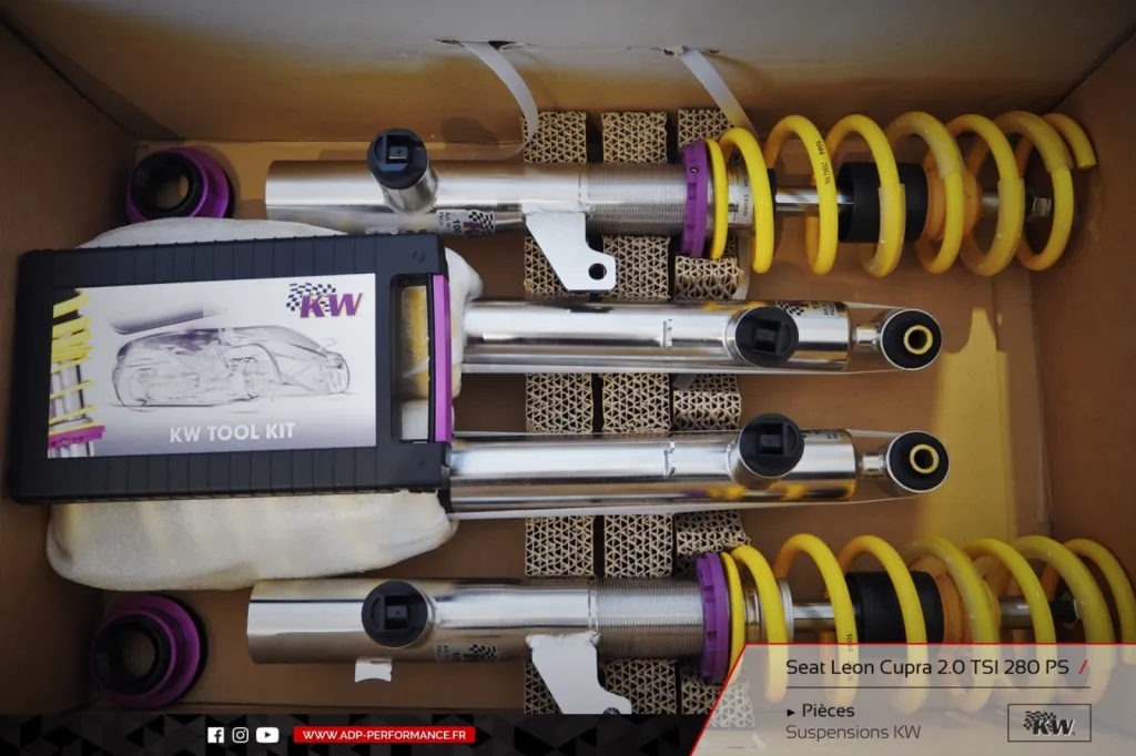 Reprogrammation moteur suspensiosn KW Seat Leon Cupra 2.0 TFSI 280cv - ADP Performance