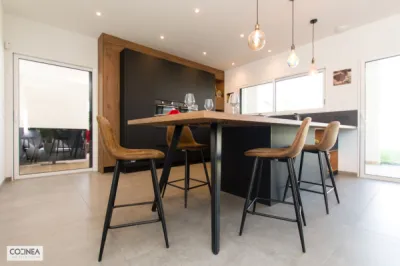 Aménagement d'une Cuisine Sur Mesure Armony Noir Mat & Dekton Laurent à Blagnac 31700