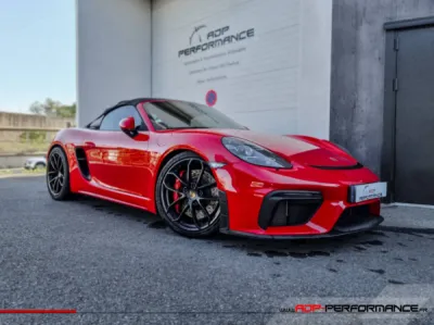 Montage échappement JCR en Titane Porsche Boxster 718 Spyder 4.0 | ADP Performance Cannes
