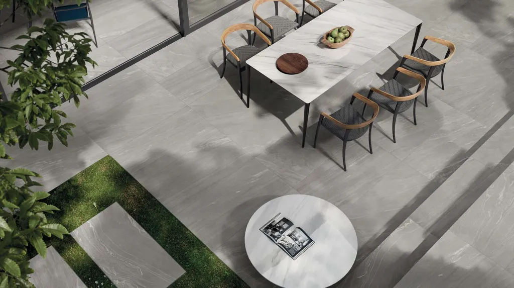 Acheter des dalles extérieures 20mm pas cher pour poser sur des plots à Rouen.