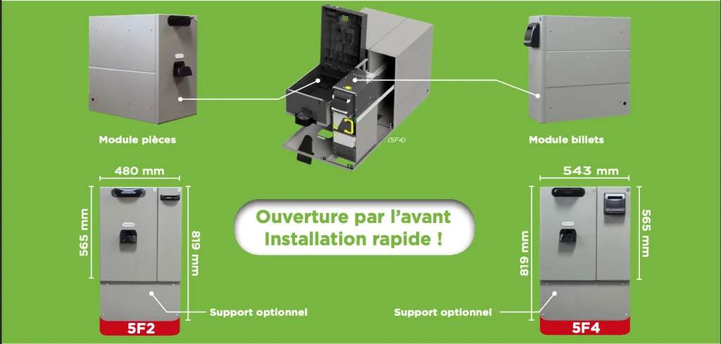 Différence monnayeurs automatiques 5F2 et 5F4