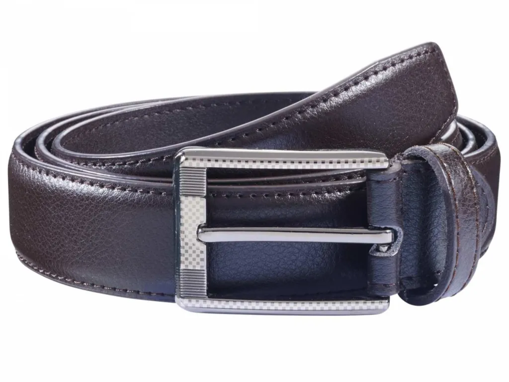   Photographe packshot maroquinerie CEINTURE MARRON CROÛTE DE CUIR BOUCLE ARDILLON