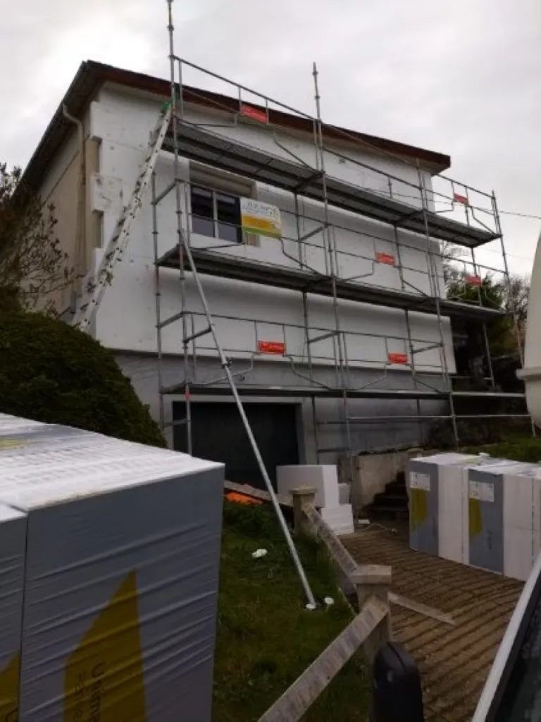 L'isolation extérieure par enduit sur isolant maison individuelle  Le Havre 76