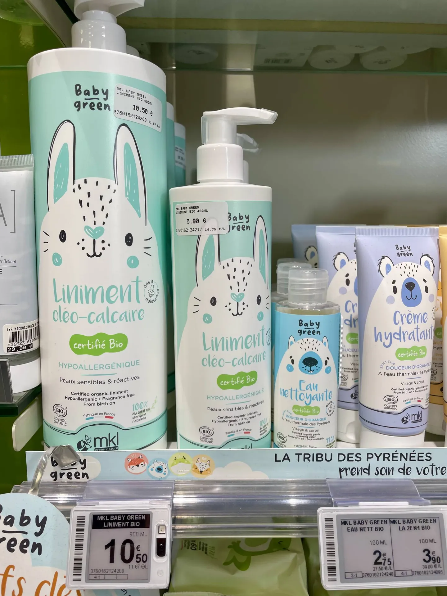 Liniment oleo calcaire baby green 400 et 900ml