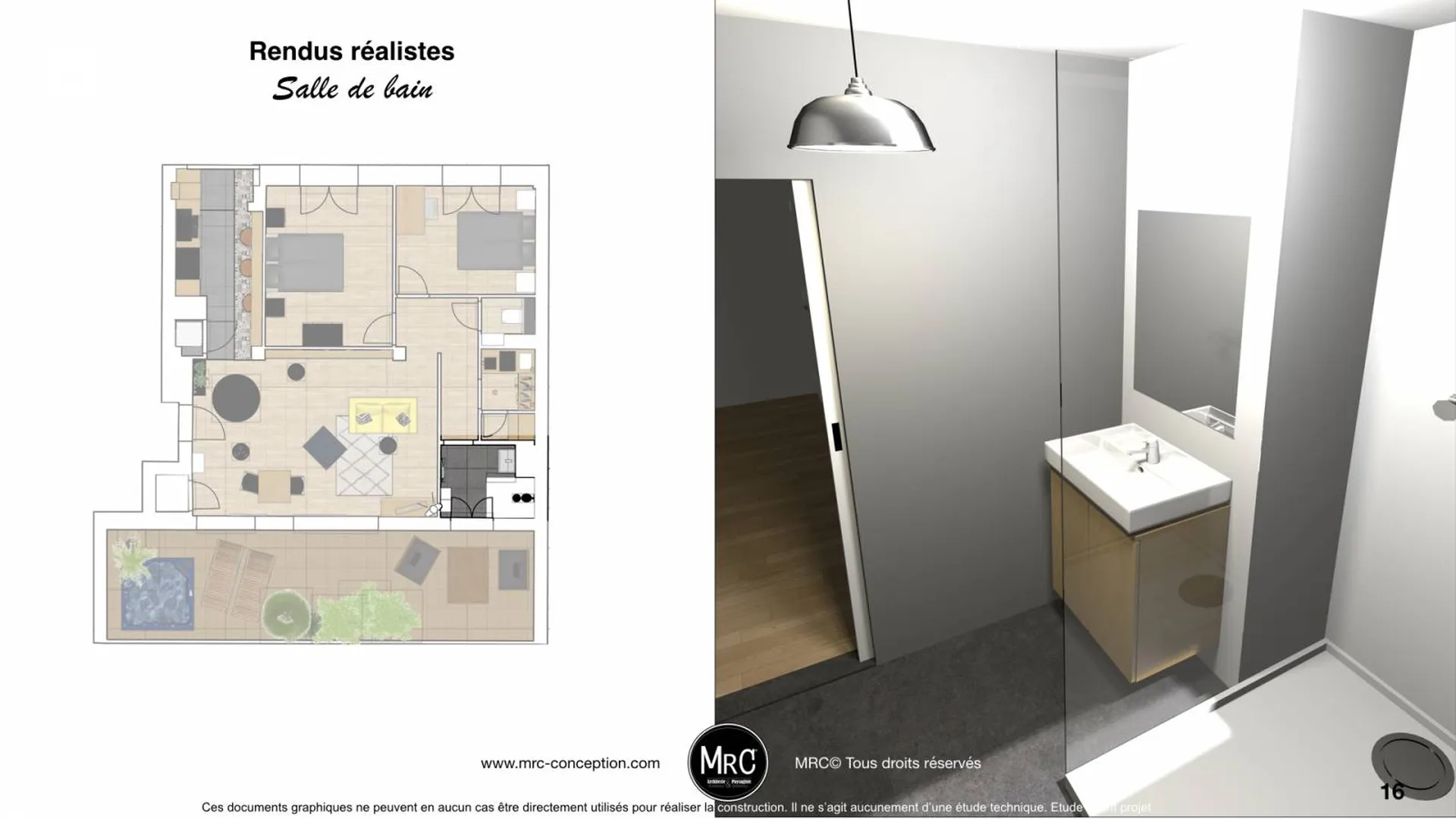 Projet de rénovation d'appartement de 100m2 sur Marseille, conception et étude d'avant projet réalisé par un architecte d'intérieur. 13006