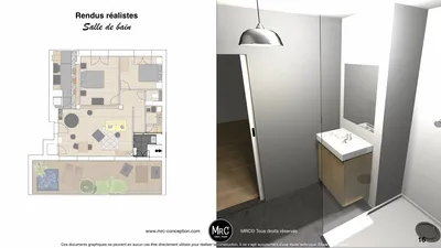 Projet de rénovation d'appartement de 100m2 sur Marseille, conception et étude d'avant projet réalisé par un architecte d'intérieur. 13006