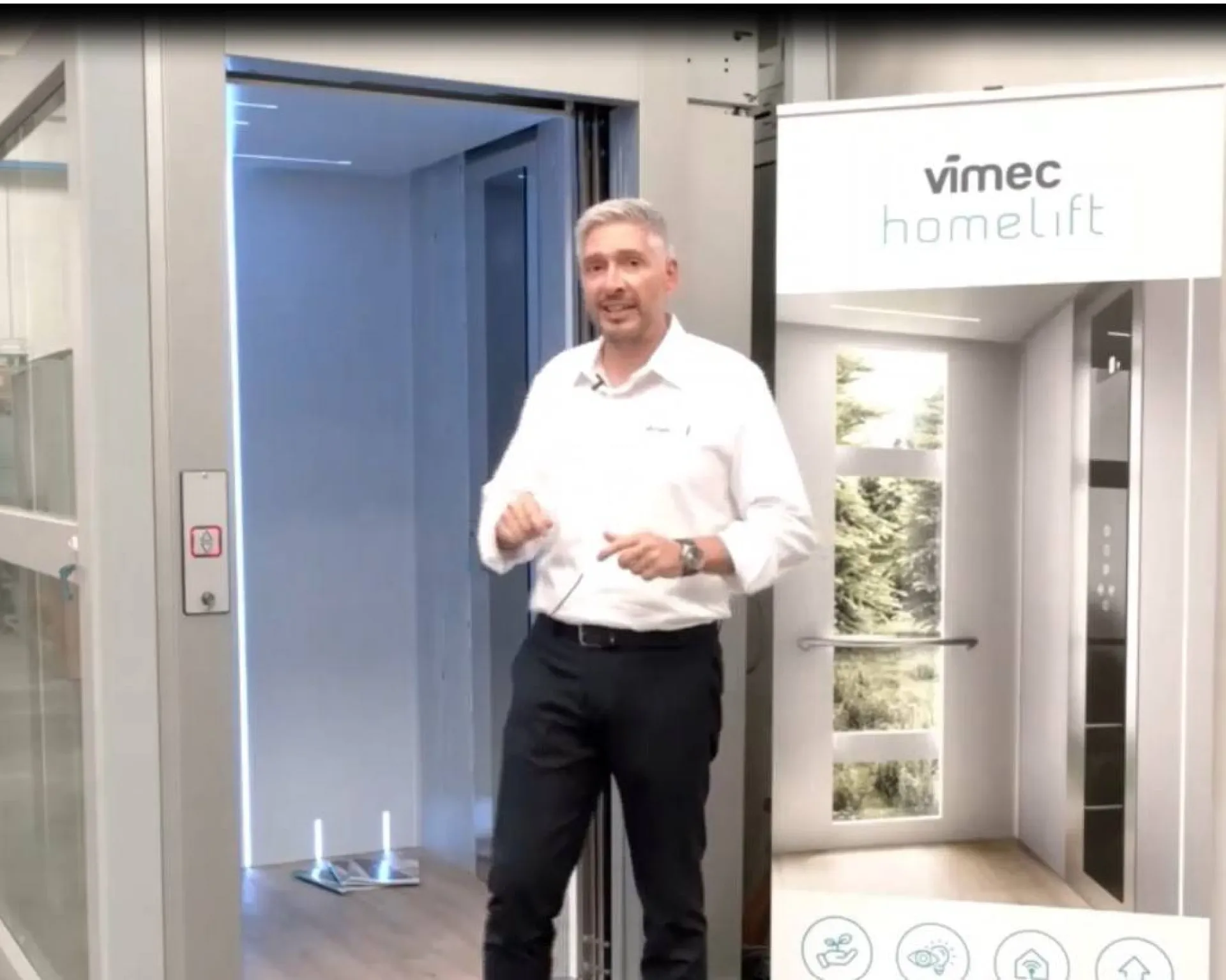 Présentation du fleuron de la gamme VIMEC le E20 élévateur vertical électrique intéreur ou extérieur sur PACA