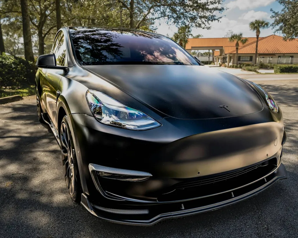 Réalisation d'un total covering sur une Tesla à Brignoles près de Fréjus dans le Var