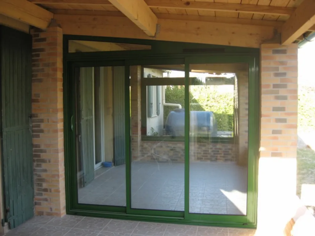 Coulissant 3 vantaux vert sapin Vaison la romaine 