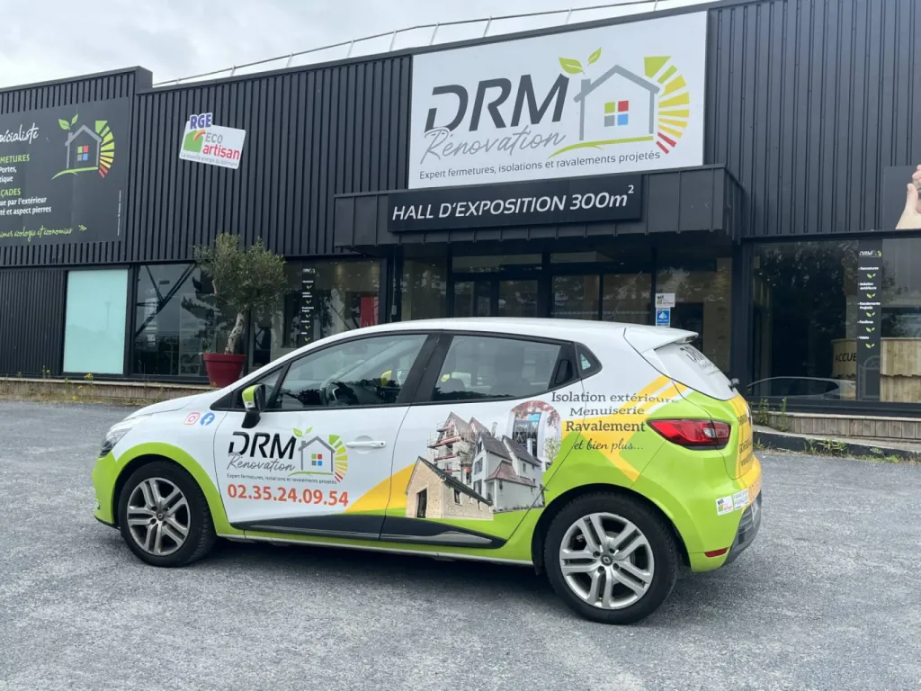 Les nouveaux flocages aux couleurs de votre entreprise DRM RENOVATION