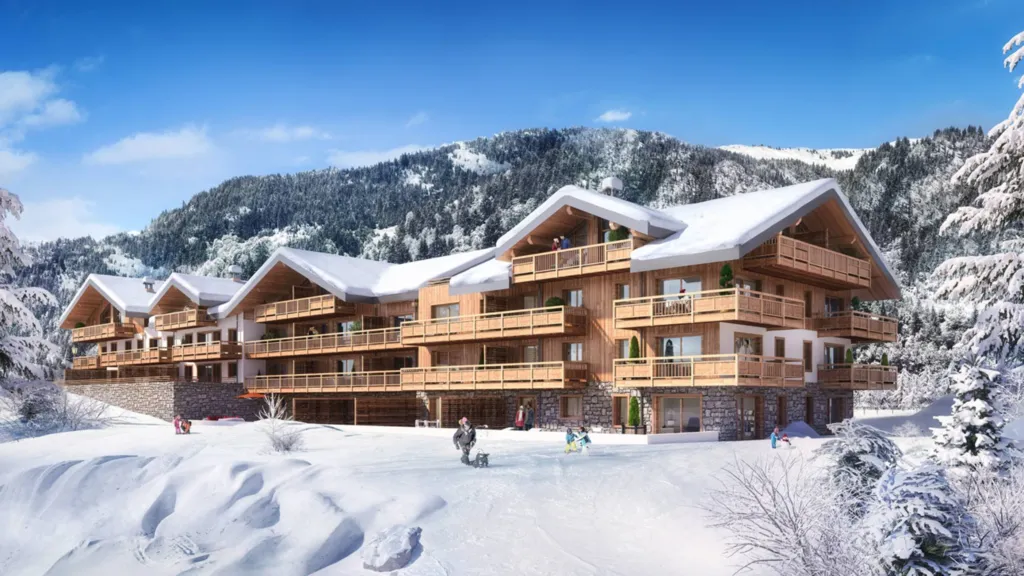 Les Terrasses de la Vanoise : Une résidence d'exception à l'architecture design et traditionnelle à La Plagne Paradiski au cœur de la station village de Champagny en Vanoise