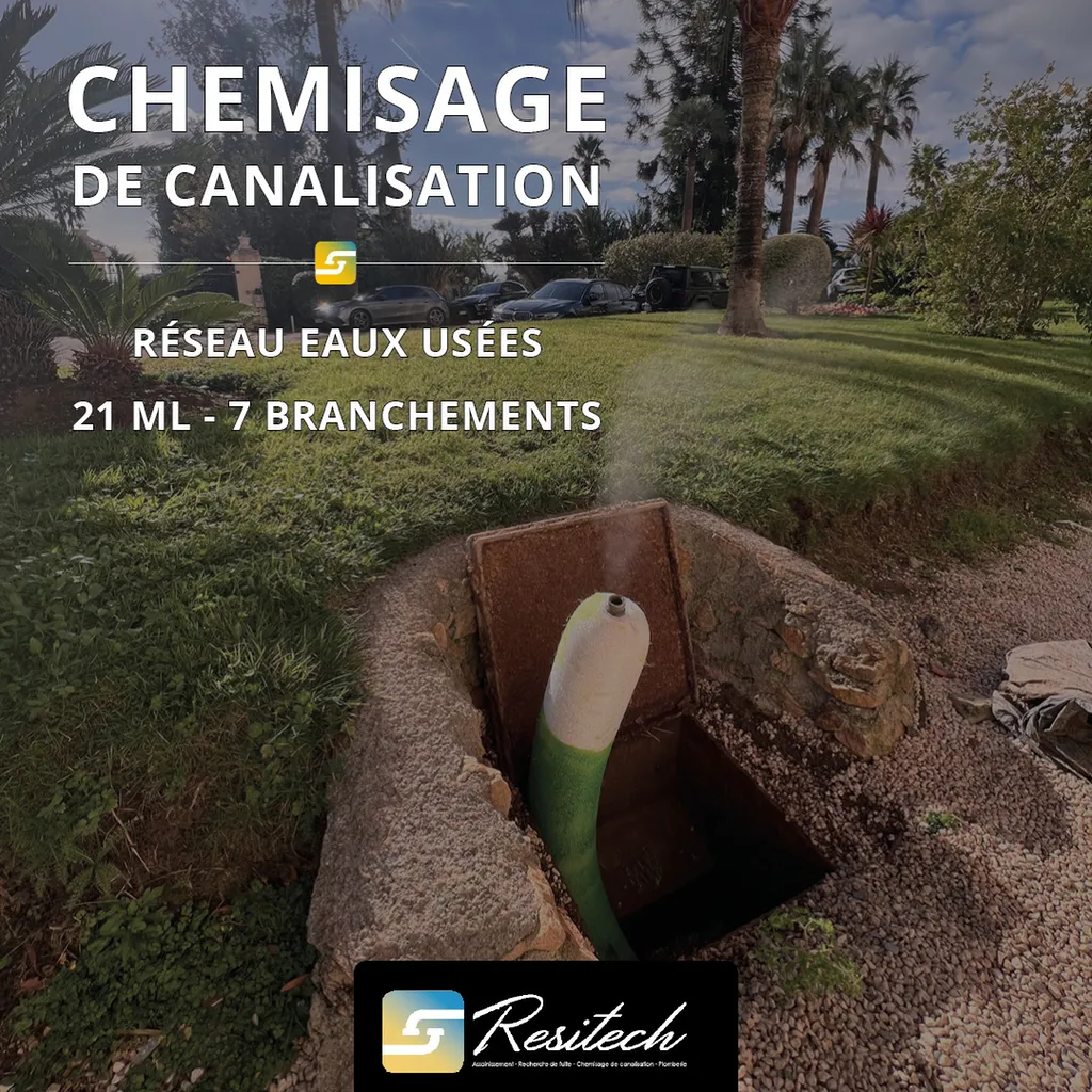 Chemisage d’un collecteur d’eaux usées à Cannes