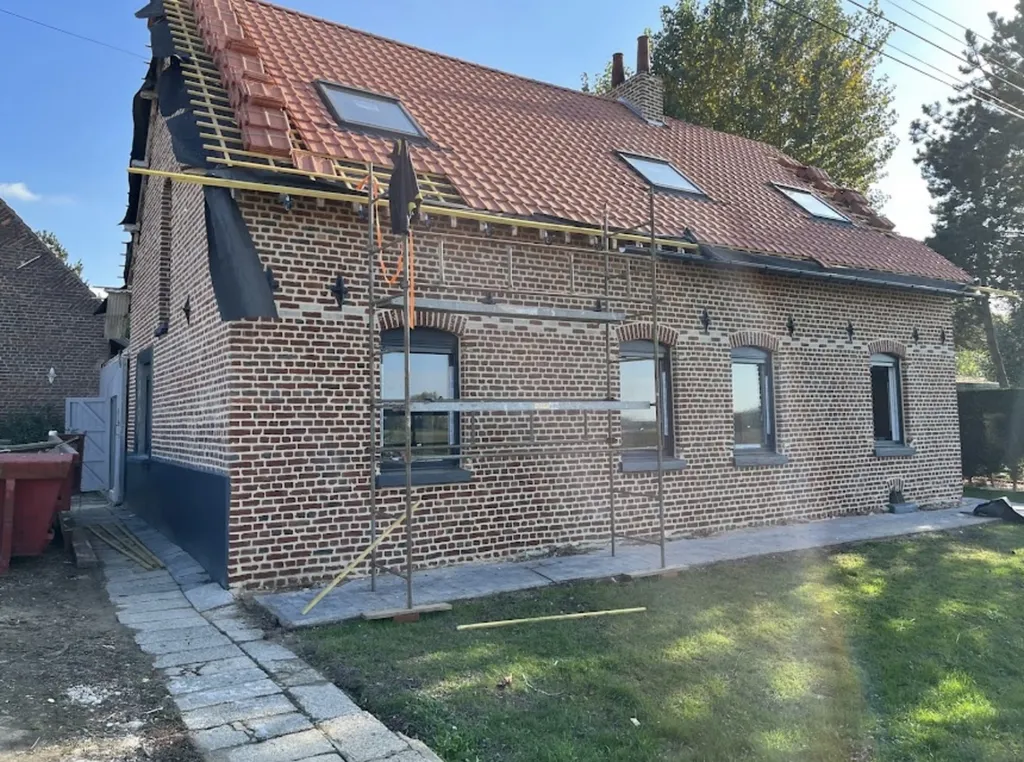 Rejointoiement de brique sur une ancienne maison proche du Havre 76