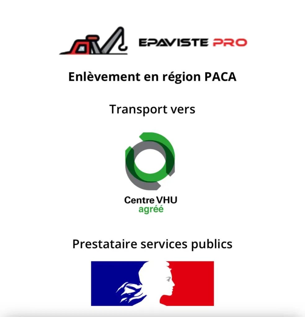 Service d’enlèvement d’épave rapide et gratuit avec épaviste agréé VHU MARSEILLE / BOUCHE DU RHONE EPAVISTE PRO