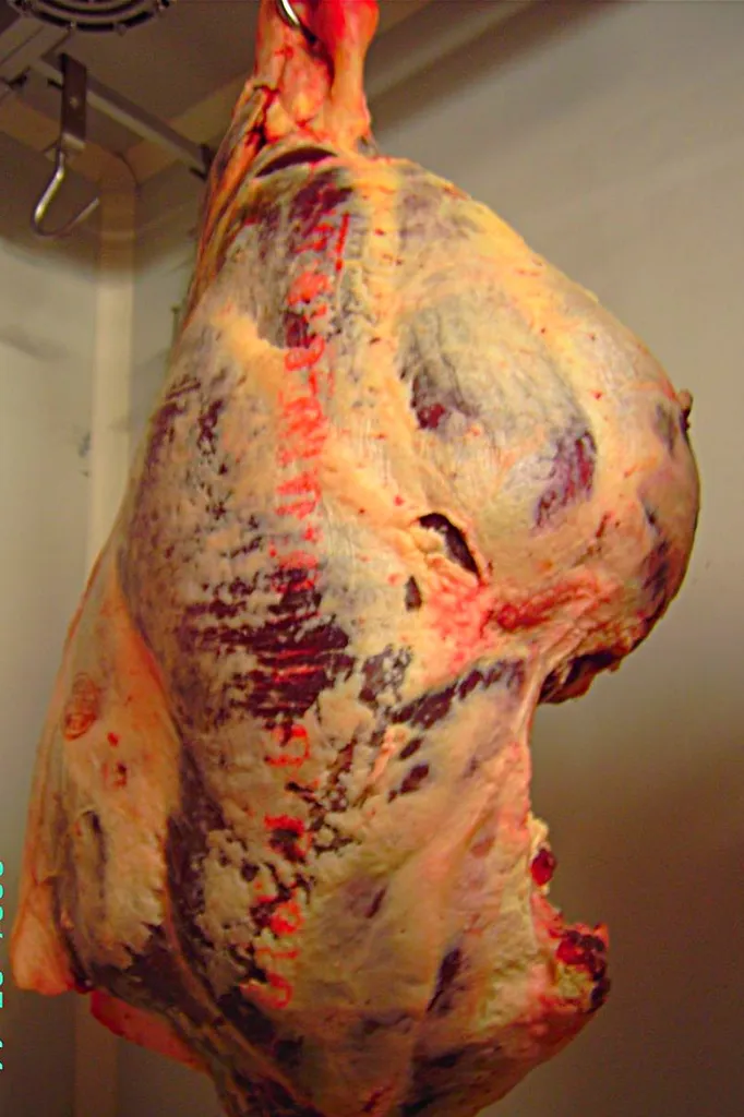 Cuisse de boeuf d'une génisse cularde Charolais Label Rouge