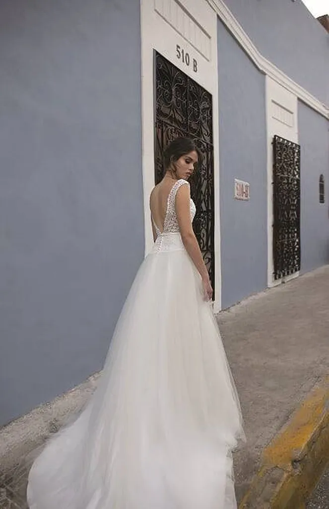 robe de mariée bohème avec traîne Marseille