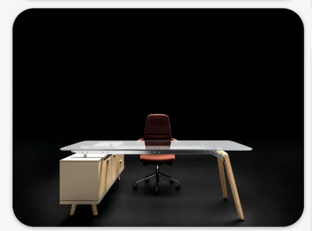 Bureau verre de direction RAIL du fabricant BRALCO - CONCEPTYS AMÉNAGEMENT à  AVIGNON