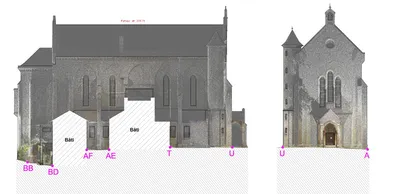 Plan de façades, maquette 3D, Vienne, Lyon
