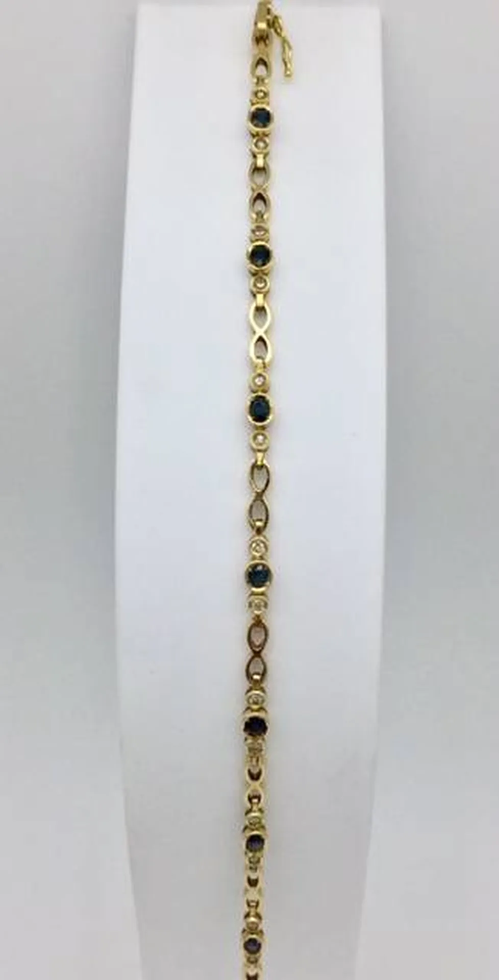 Bracelet or 750/1000ème saphirs et diamants occasion Or Ligne gujan mestras Bassin d'Arcachon