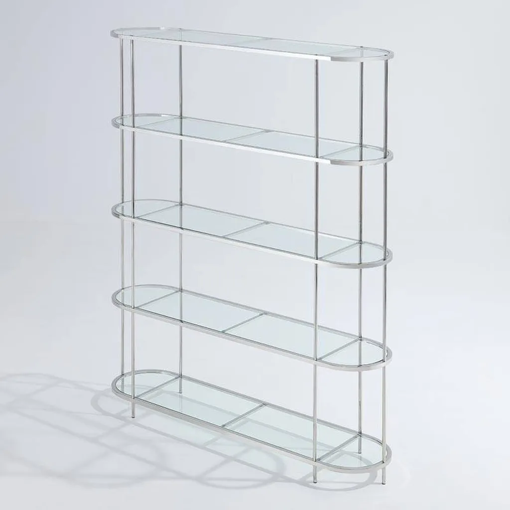 Bibliothèque verre et chrome  hyères