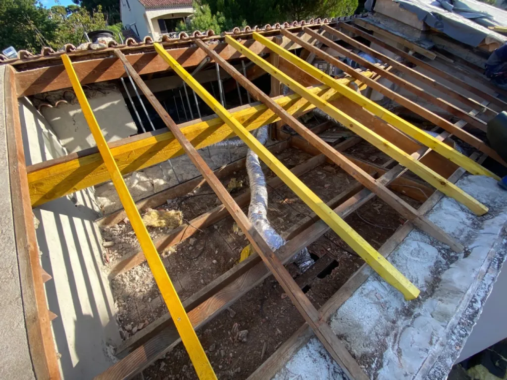 pose des chevrons neuf sur martigues