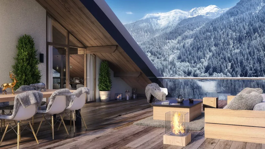 Les Terrasses de la Vanoise : Une résidence d'exception à l'architecture design et traditionnelle à La Plagne Paradiski au cœur de la station village de Champagny en Vanoise