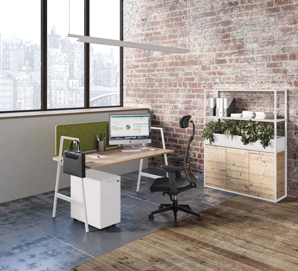 Bureau coworking et open-space. Bureau ergonomique Alto du fabricant français  Buronomic installé à Marseille