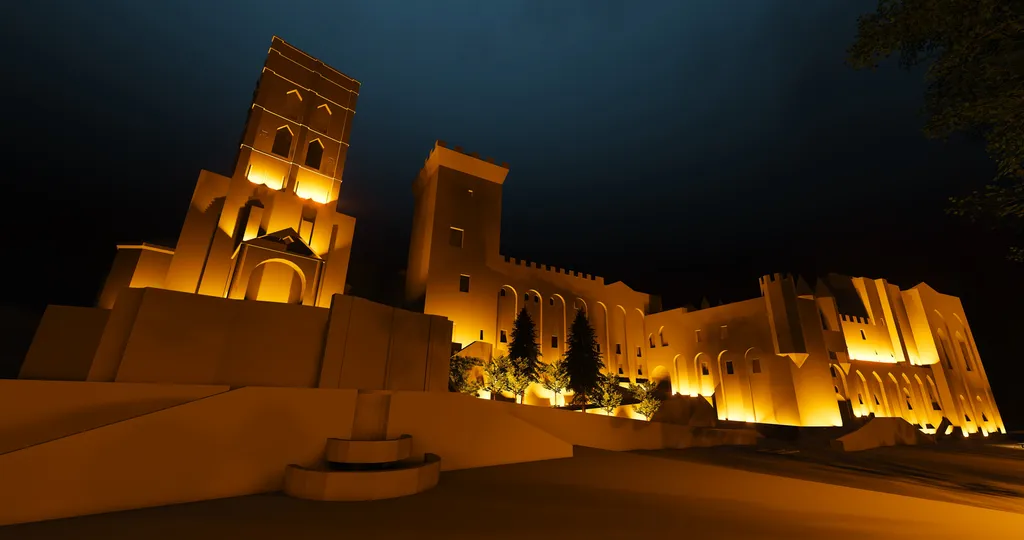 3D Palais des Papes mise en lumière