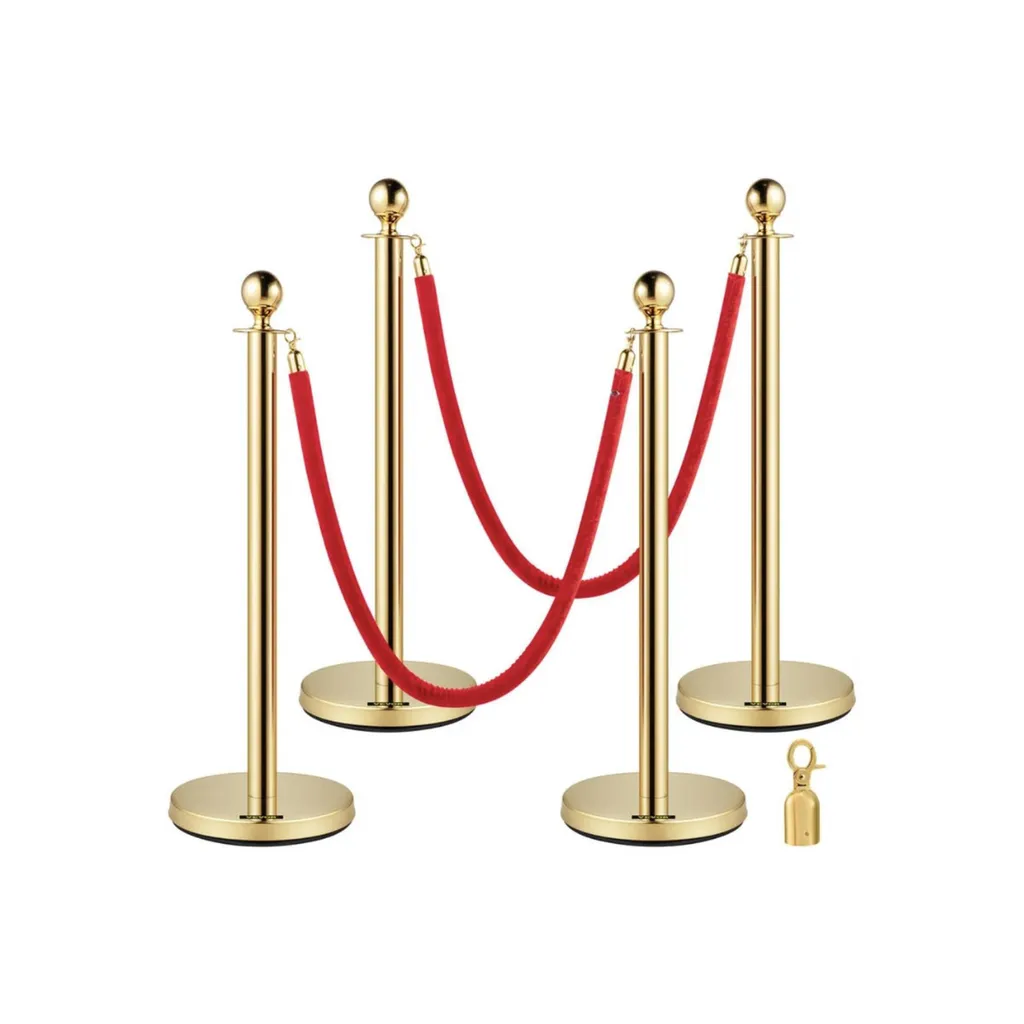 Location potelets dores avec corde rouge VIP a Frejus Var