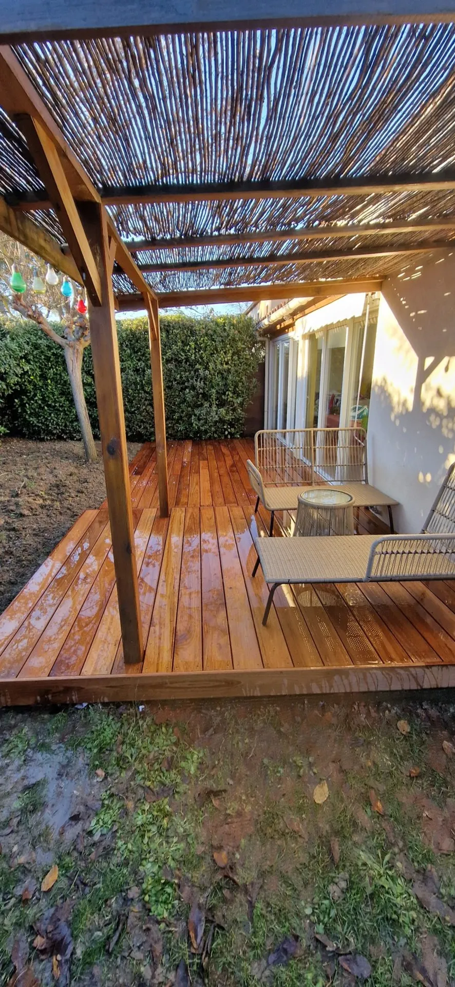 Terrasse en angelique Peynier 13 bois exotique bouche du rhone 