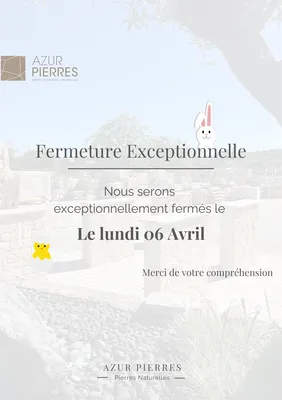 Fermeture exceptionnelle lundi de Pâques