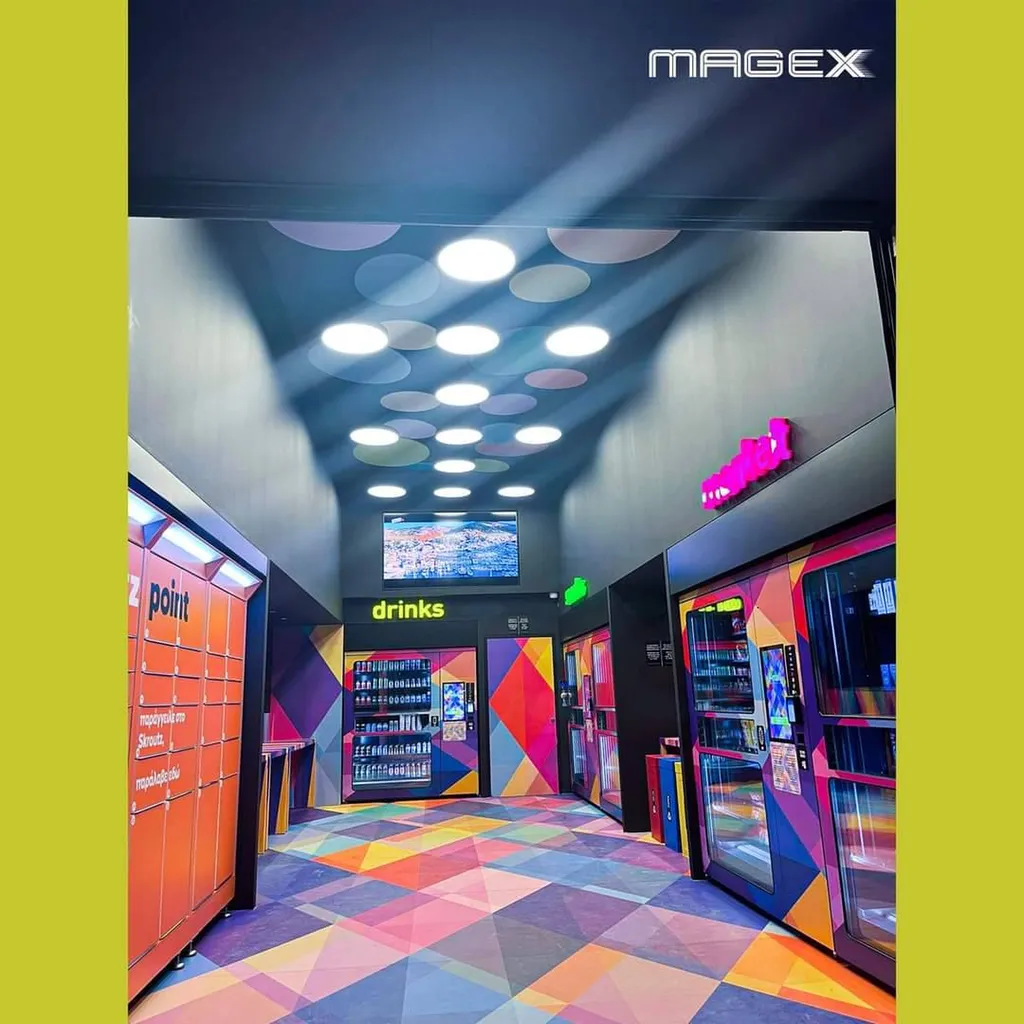 Un magasin automatique 24H24, 7J/7 très coloré