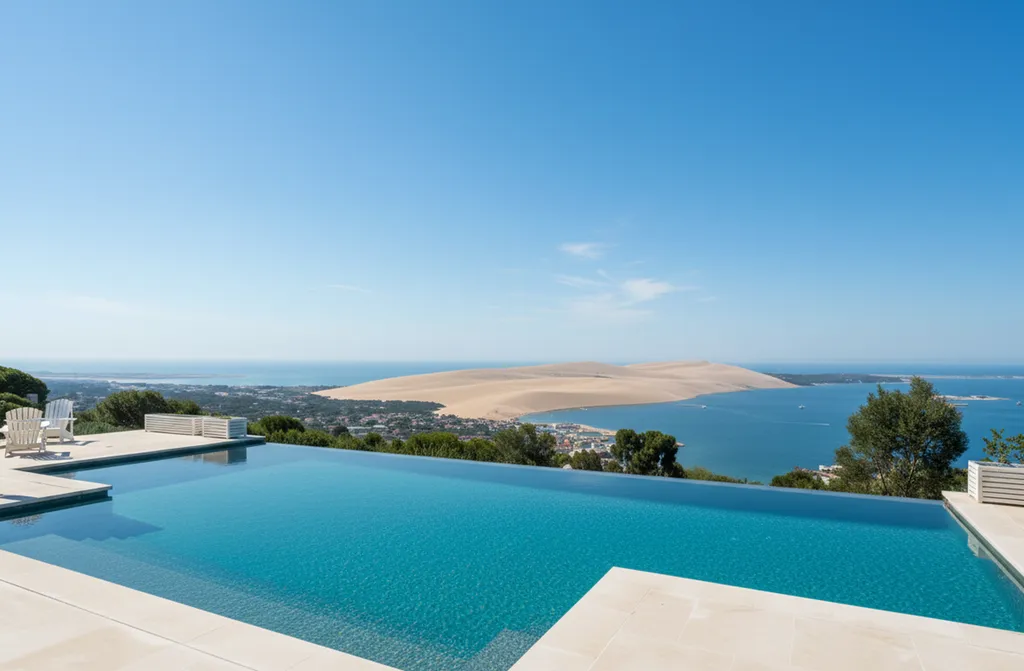 Piscine a débordement avec Areve Piscine - valorisation du patrimoine immobilier de standing