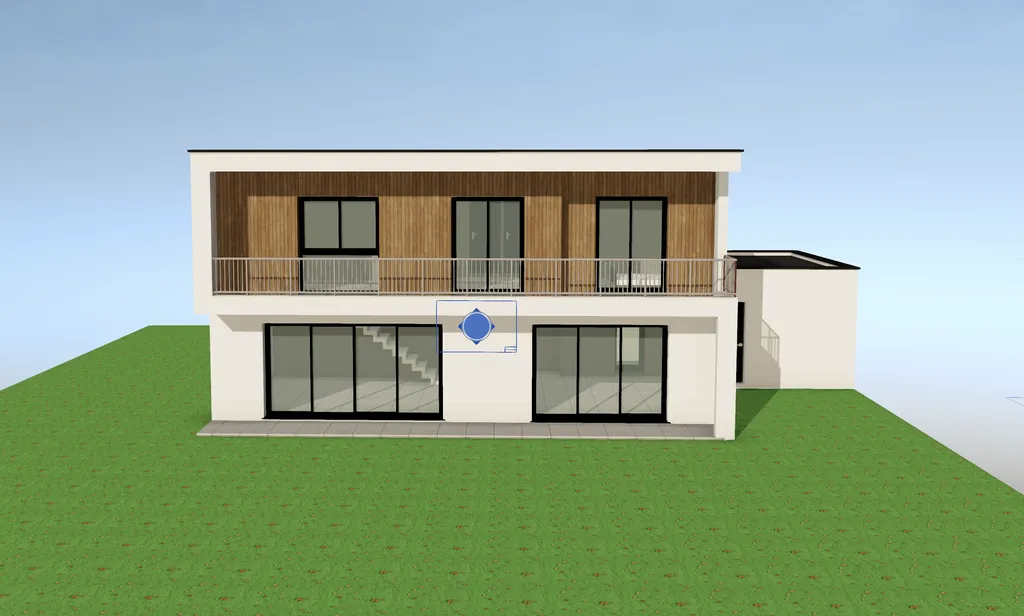 Maison d'architecte à étage pour une construction neuve réalisée à Saint-Simon