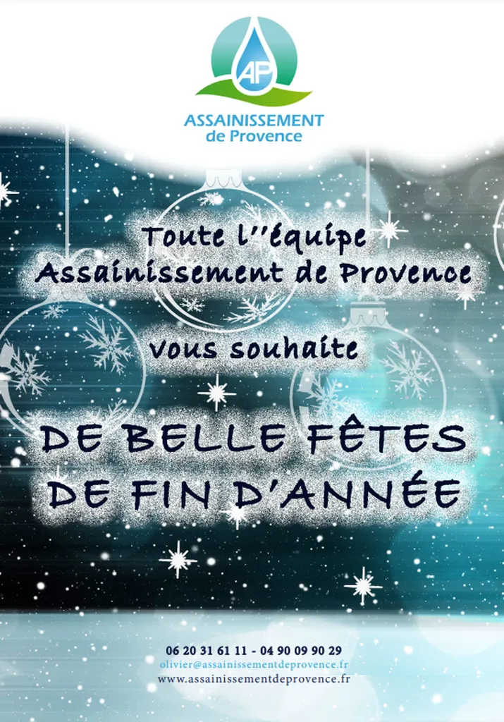 Bonnes fêtes avec Assainissement de Provence Pertuis