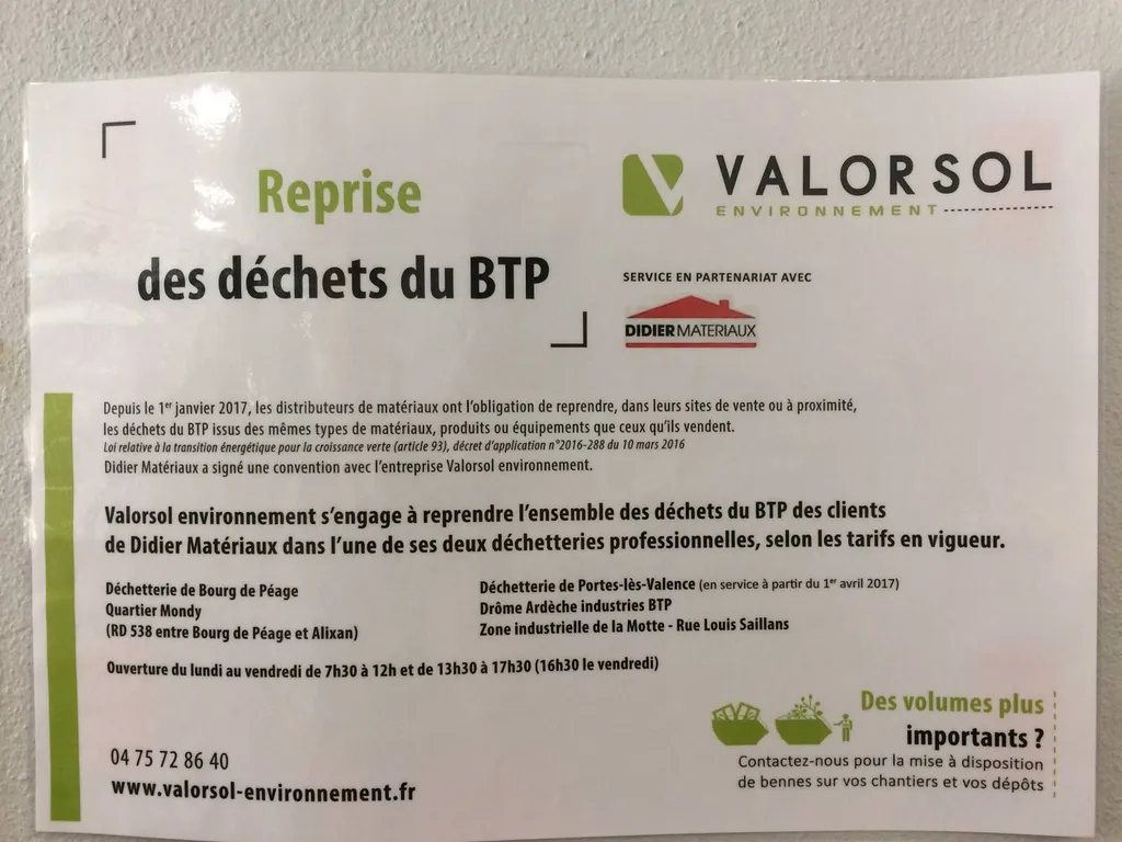 Déchetteries Bourg de péage et Valence Valorsol