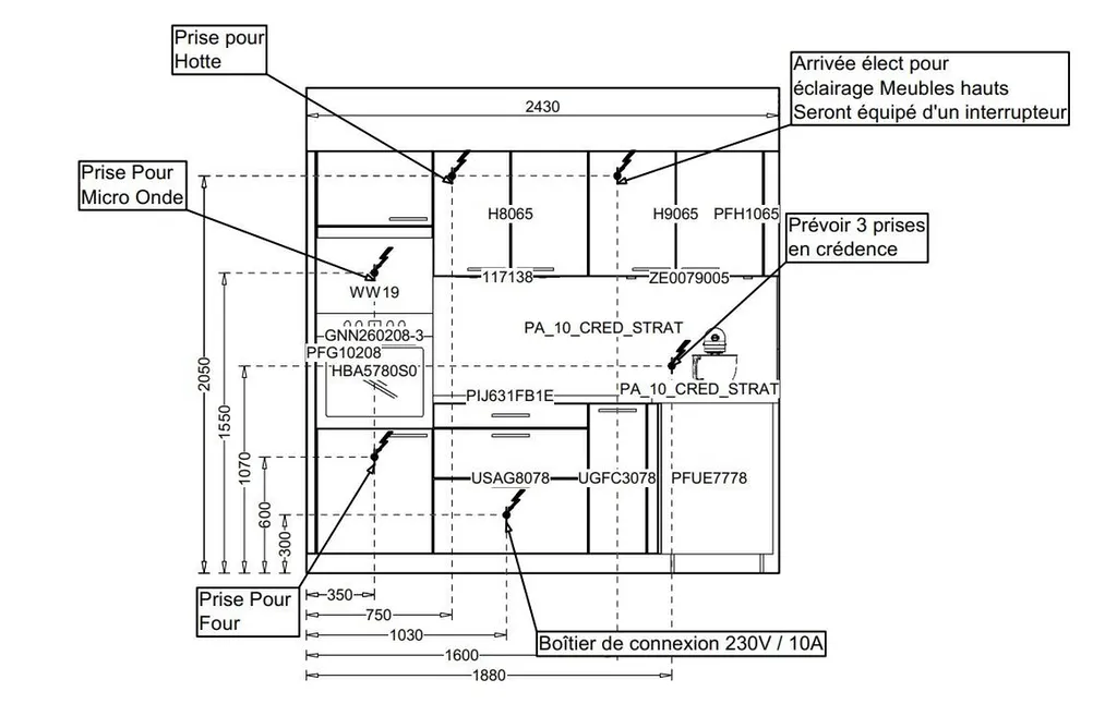8 - Plans techniques de votre cuisine