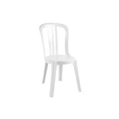 CHAISE BISTROT MIAMI BLANCHE EMPILABLE POUR ANNIVERSAIRE
