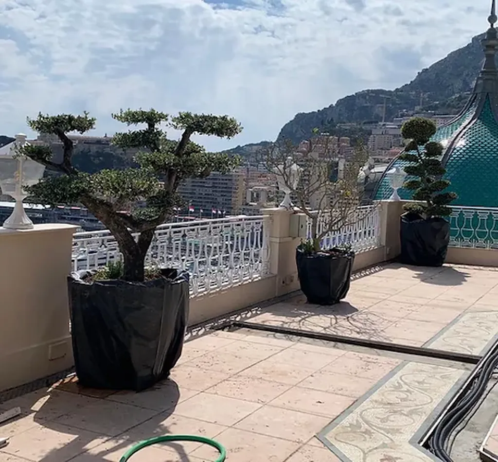 Terrasse de l'hôtel Hermtiage à Monaco