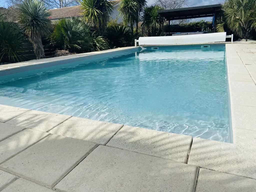 Changement de liner, liner gris clair, piscine traditionnelle 11x5