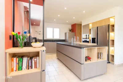 Cuisine sur mesure haut de gamme avec rho venus et dekton Kellya marque Armony à Villeneuve Tolosane 31270