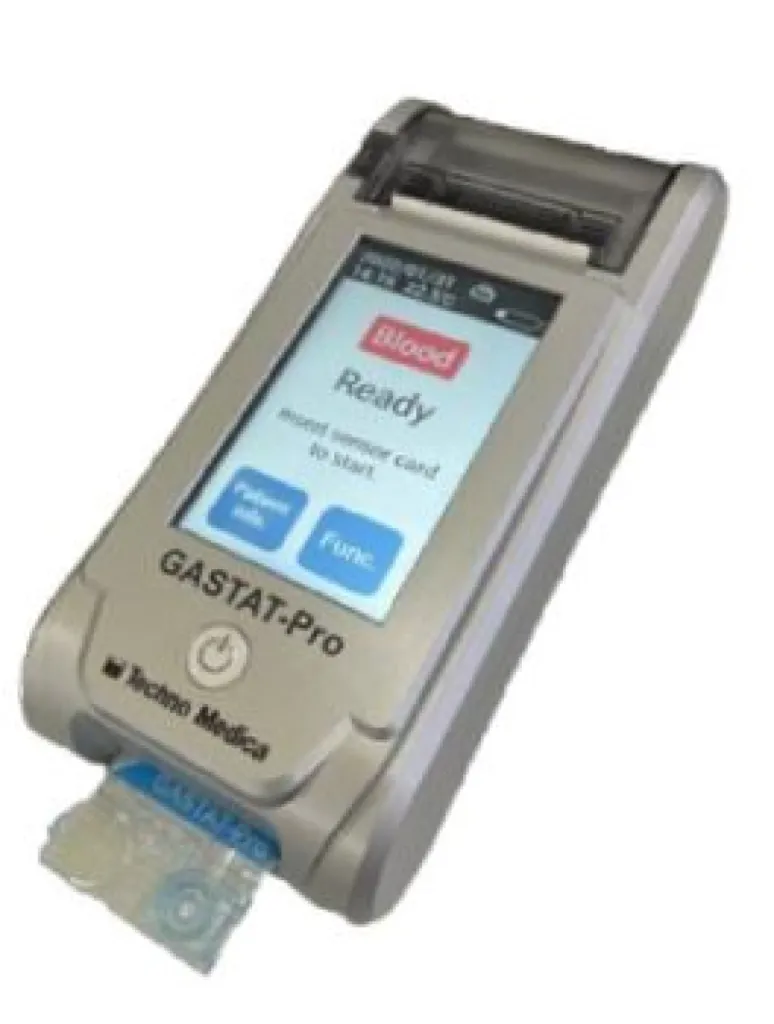 Le Gastat Pro à Grenoble, analyseur portable de gaz sanguins, offre des résultats rapides et précis pour les soins intensifs et les urgences grâce à son écran tactile et son imprimante intégrée à Marseille